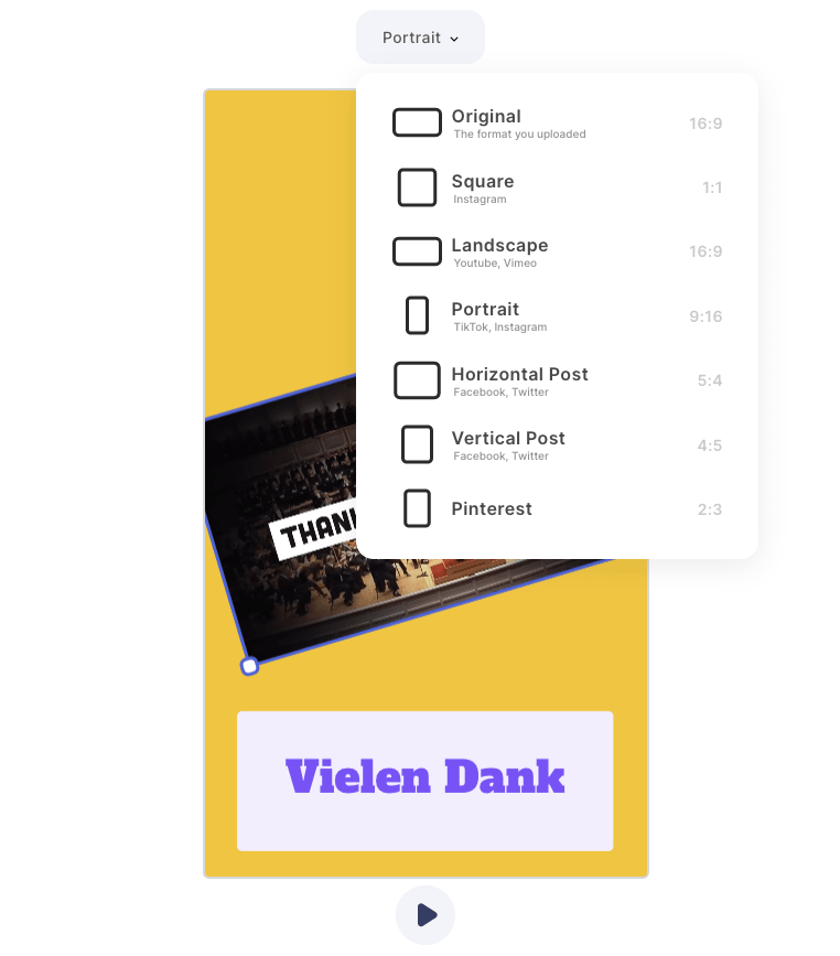 Changing the aspect ratio